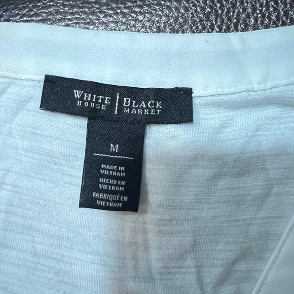 White House Black Market Ivory Button-Down Shirt - Picture 4 of 5